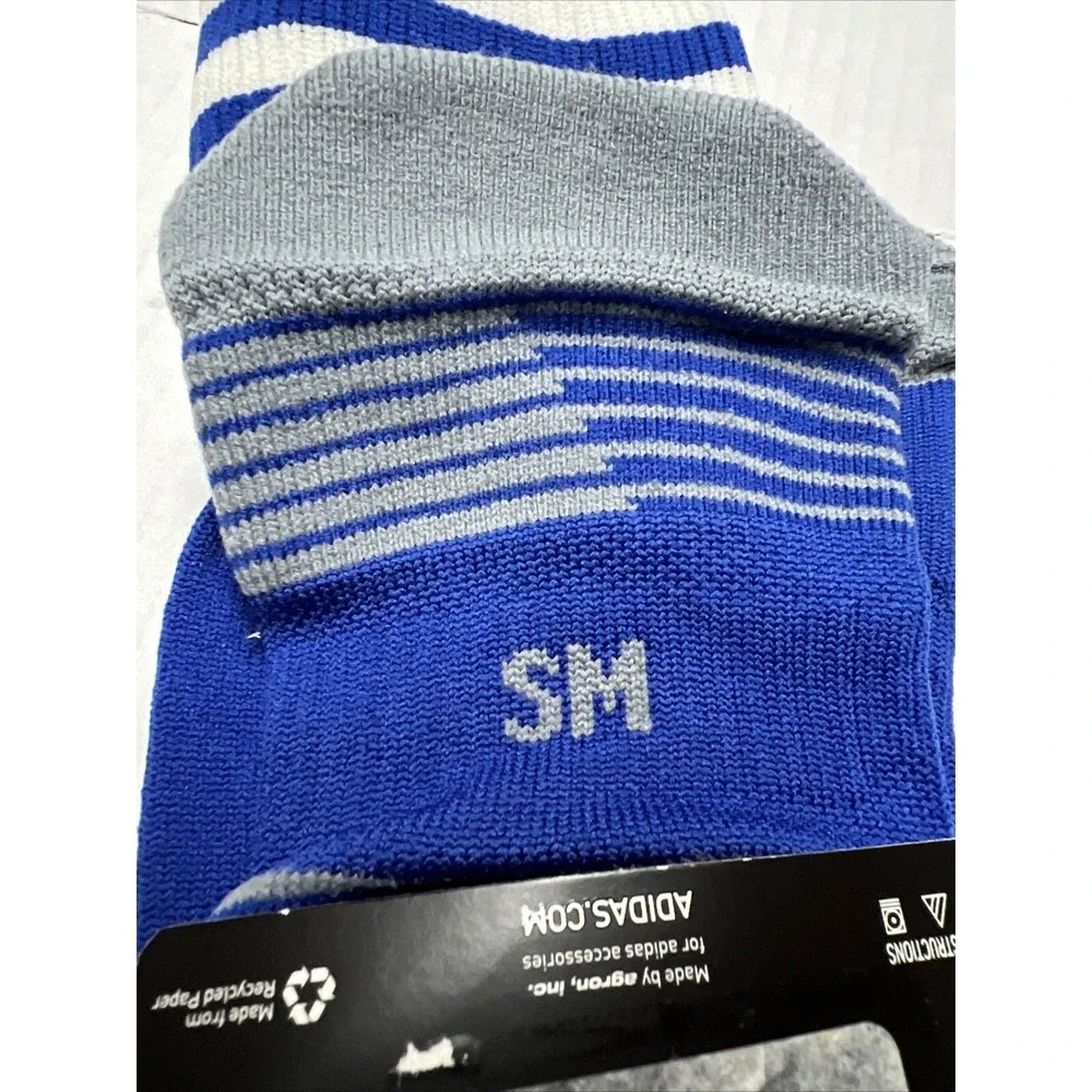 Adidas‎ Soccer Copa Zone Cushion Climalite Socks Unisex SZ SM Blue/Gray/White